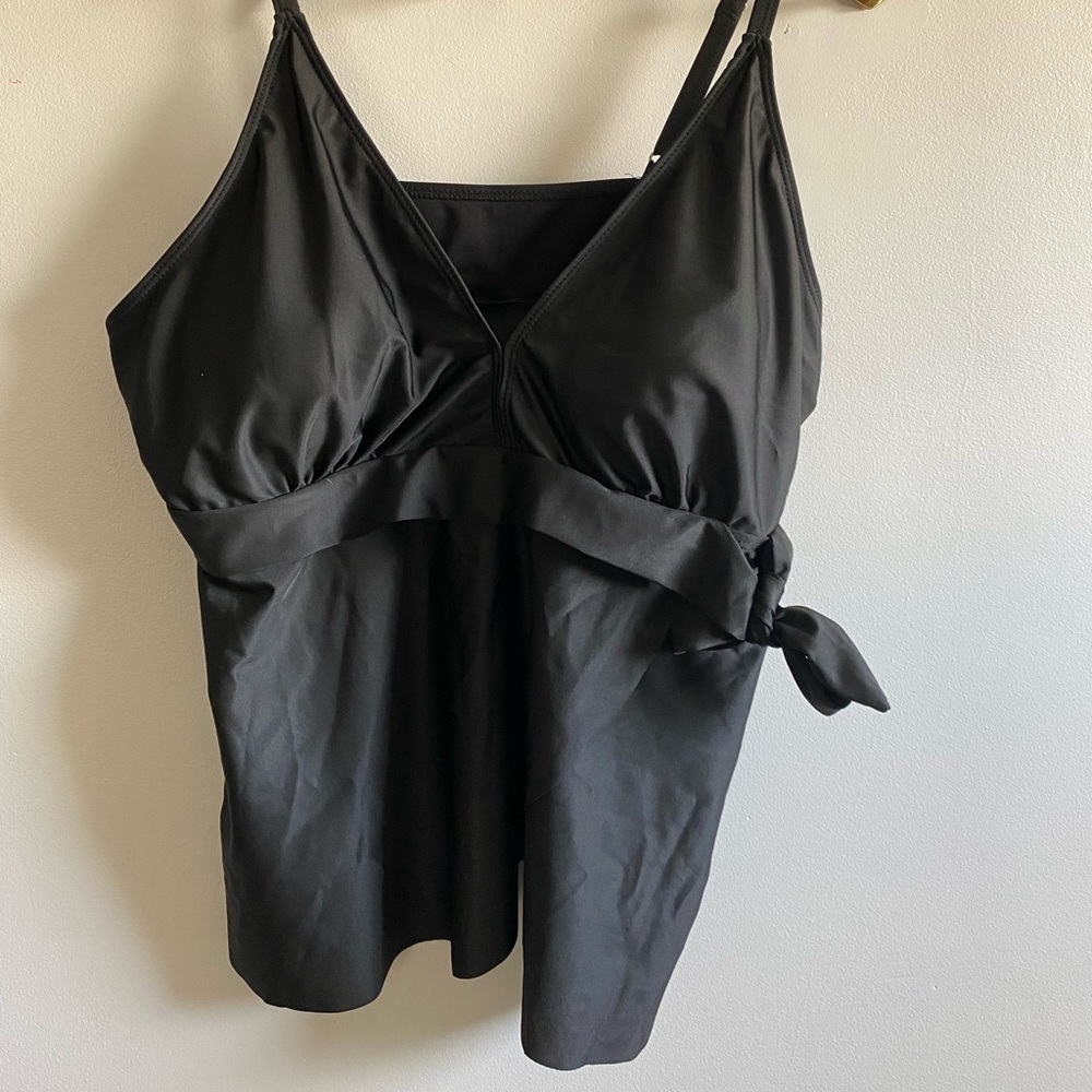 Shein Black Tankini with Floral Bottom